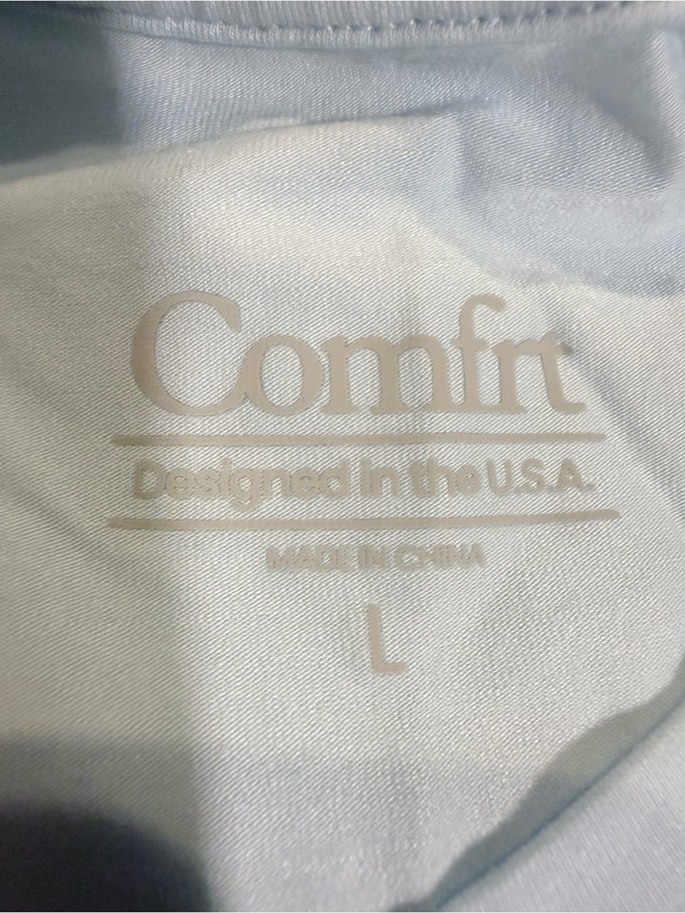 Comfrt Cloud Lounge Tee L Unisex Powder Blue NWT Oversized W/TTS M Soft Stretch - Picture 2 of 11